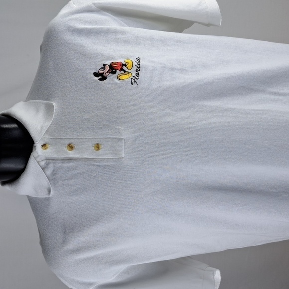 Mikey Mouse Unlimited Florida embroidered LG white casual preppy golf polo shirt - Picture 1 of 5